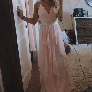 Petal pink bridesmaids / prom dress